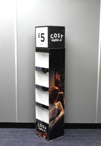 Cosy Nights In DVD Stand with front and back slots for products GP377